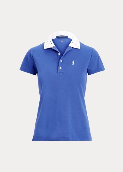 Camisa Polo Ralph Lauren Mujer Azul Rey Azul Marino - Eyelet Golf - UAPDG4397